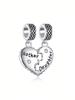 Шармы Plata Сердце Счастливая Семья Бусина Шарм Покрытие Медь Подходит Шармы Медь Оригинал Браслет Для Изготовления Украшений Diy Шарм
