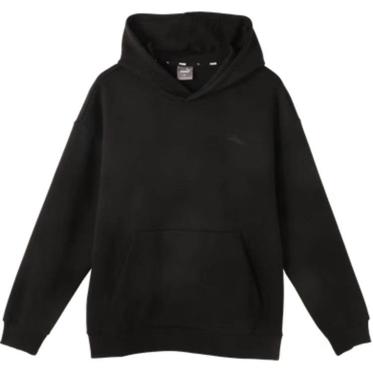 Puma FW24 Спортивная повседневная флисовая теплая свободная толстовка с капюшоном Мужская толстовка с капюшоном Черная 686854-01