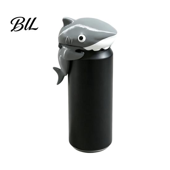 3D Printed Can Topper Reusable Animal Soda Lids for 375ml Standard Cans, Frog Dinosaur Beverage Seal Shark Toppers Dust Protection And Spill