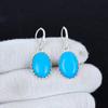 Серьги из натурального спящего бирюзового камня из стерлингового серебра 925 пробы, серьги-подвески из серебра в стиле бохо, подарки для ваты, подарки для нее