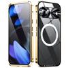 Алюминиевый сплав рамка прозрачный магнитный чехол для Google Pixel 9 Pro XL 8 Pro 7A беспроводной зарядки тонкий ударопрочный прозрачный акриловый чехол для телефона