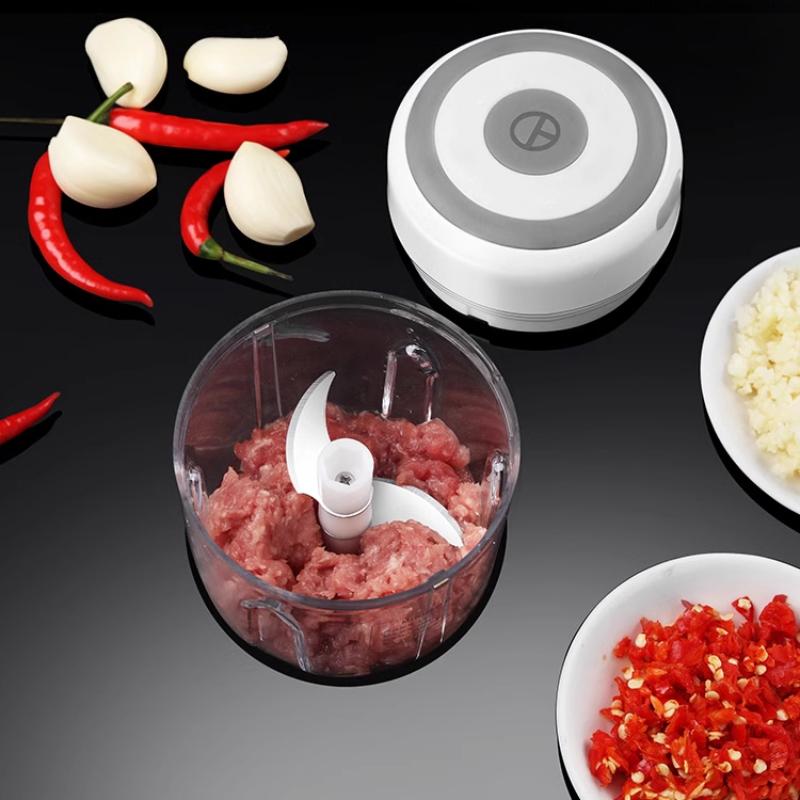 3.38/8.45oz USB Электрический Мини Измельчитель Чеснока - Мощная Мясорубка и Овощерезка для Быстрой и Легкой Приготовки Еды