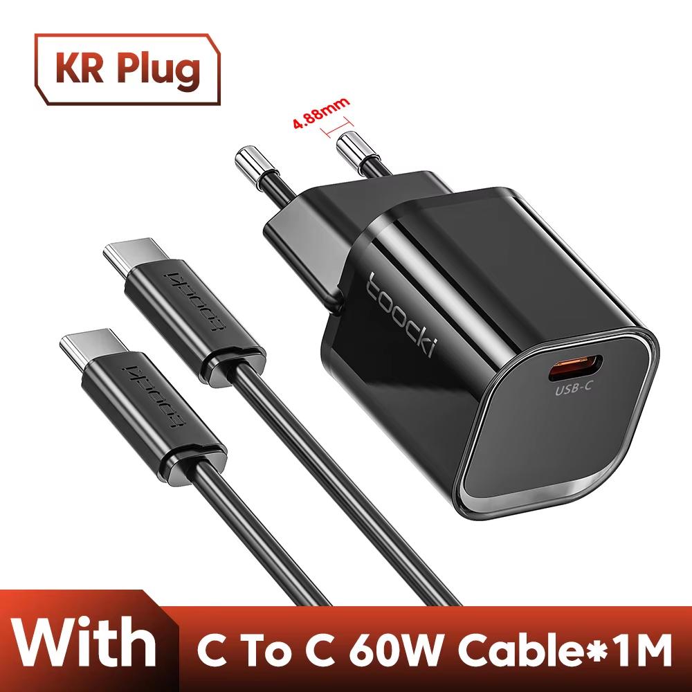 Toocki 20 Вт USB-зарядное устройство PD Быстрое Type-C GaN-зарядное устройство для iPhone 16 15 14 13 12 Pro Max Xiaomi 15 12 Samsung S23 Mini Зарядное устройство для телефона