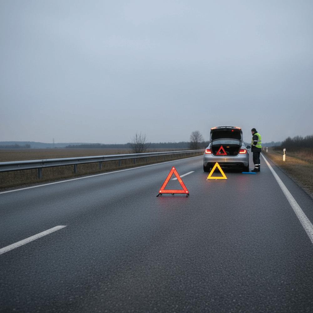 Reflective Emergency Warning Triangle Foldable Breakdown Warning Triangle Auto Tool