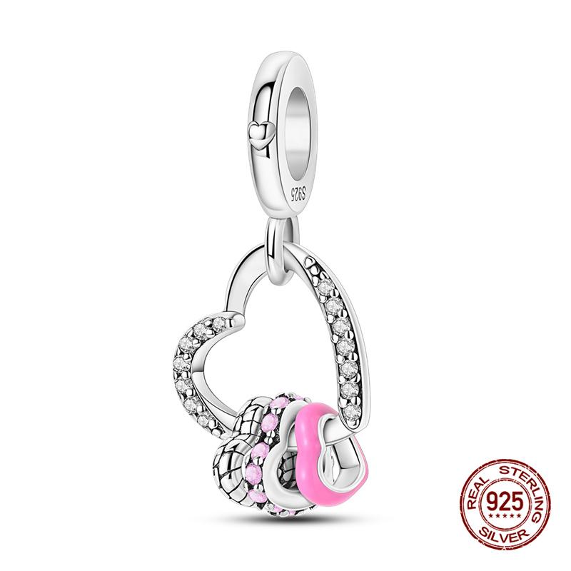 Original Charms Copper Heart-Shaped Infinity Charms Beads Fits 3Mm Original Bracelet Womens Diy Fine Jewelry Gifts