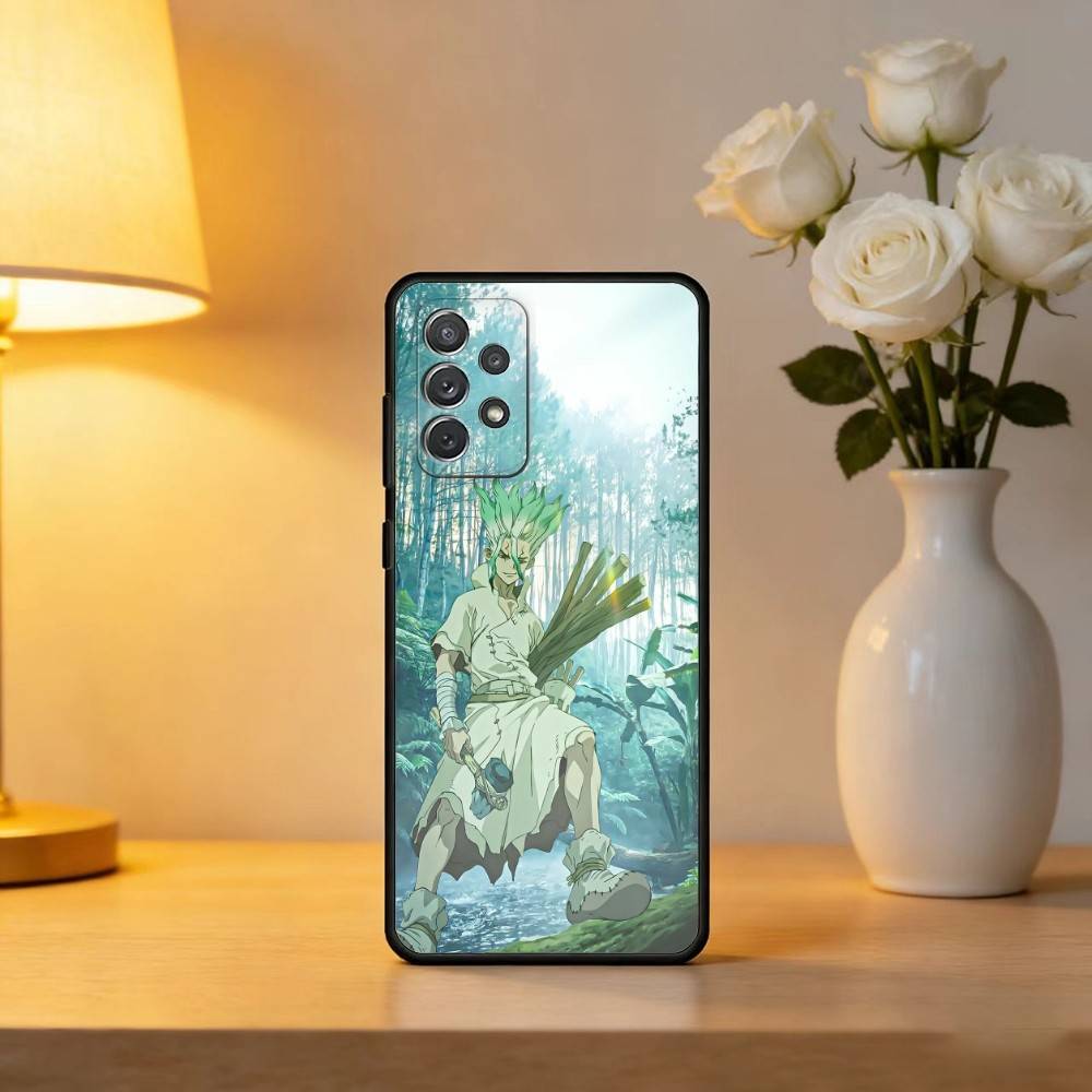Чехол для телефона D-Dr S-STONE Аниме Мягкий Силикон Черный Для Samsung Galaxy A73,A72,A71,A70,A53,A52,A51