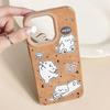 Zhitai iPhone Leather Case: Compatible with 11Pro, 12, 13, 14, 15Promax - Creative Cartoon Design.