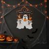 Wooden Halloween Ghost Door Sign 2D Flat Haunted House Hanging Door Plate  Wall