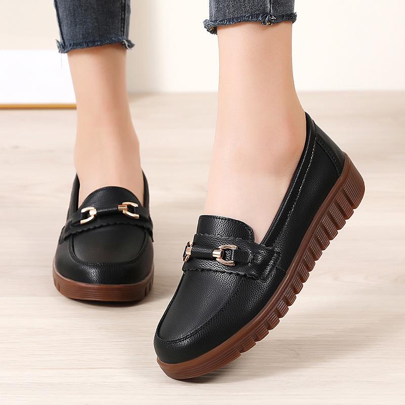 New Spring Single-shoe Women's Fashionable and Versatile, Mom's Shoes for Women, Soft-soled Casual Women's Shoes