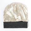 2025 Высококачественная шапка-бини с манжетами из плотного шелка и атласной подкладкой, индивидуальная пустая шапка-бини, зимняя вязаная шапка с атласной подкладкой