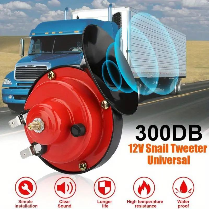 Водонепроницаемый гудок для поезда, подходит для грузовиков, лодок, автомобилей, мотоциклов, велосипедов, супер-гудок улитки, красный, черный, 12 В