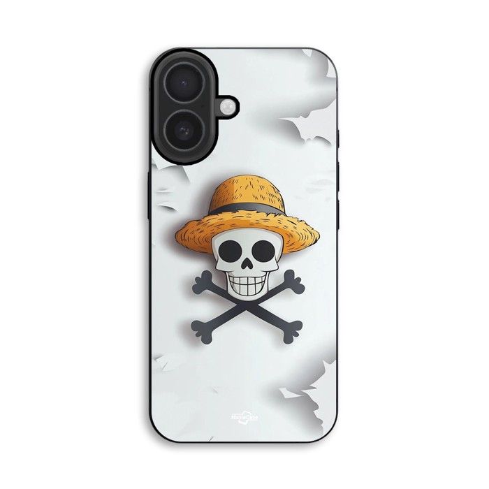 Coque de téléphone - MANIACASE - iPhone 16 - Silicone TPU - Tête de mort - Souple