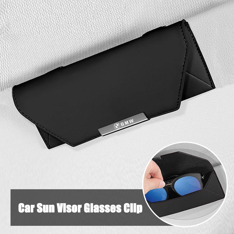 For BMW Performance E46 E90 F10 F30 X3 F20 E46 E60 E70 E39 E36 E62 E93 Car Sun Visor glasses Ticket Card Storage Protective Clip fsbm73
