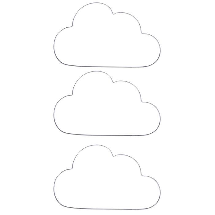 3 Wire Clouds 30 X 17.5 Cm