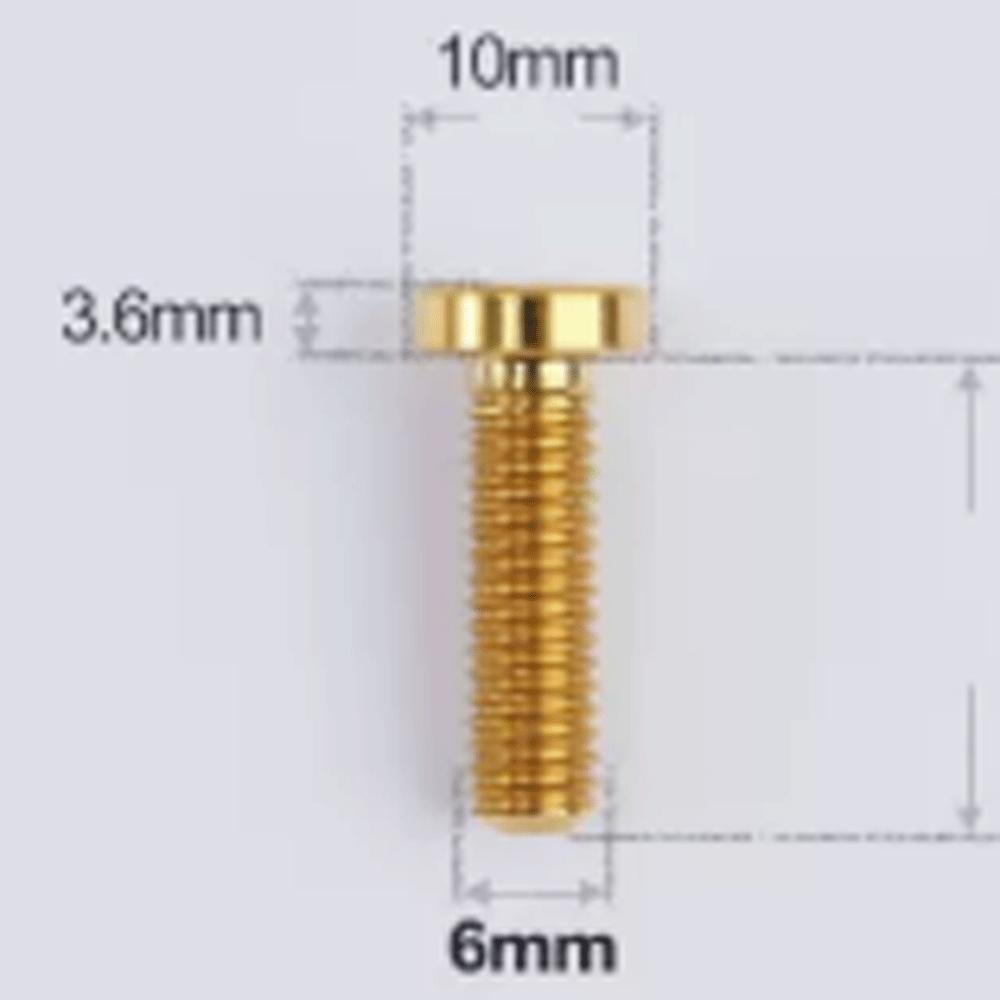 Golden Blue Black Ti M6x20/30mm Head-10mm GR5 Titanium Alloy TC4 T30 Torx Head Bolts For Motorcycle Disc brake Plate