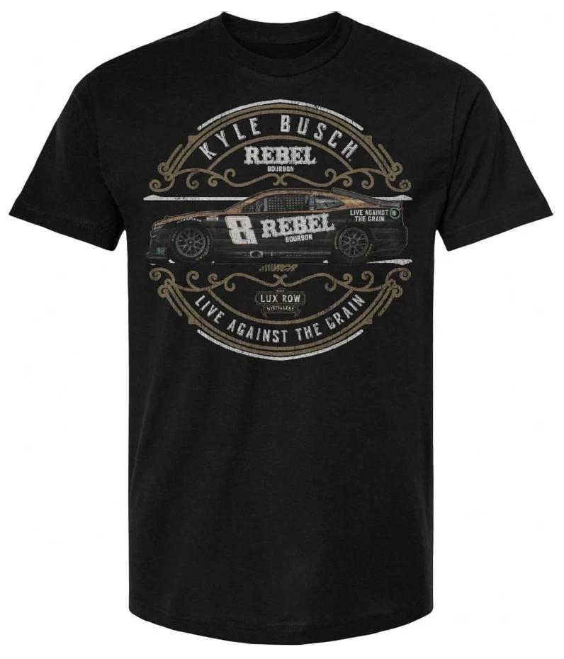 Checkered Flag Sports Kyle Busch #8 2025 Car Scroll Black T-Shirt New