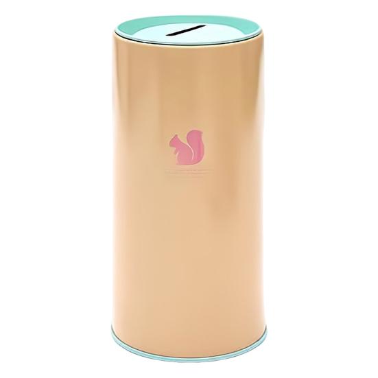 Металлическая копилка большой емкости с рисунком животных, детский цилиндрический сберегательный банк, инструмент для финансового управления