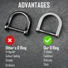 [KeyUnity] D ring screw type 17mm KA17 d ring titanium