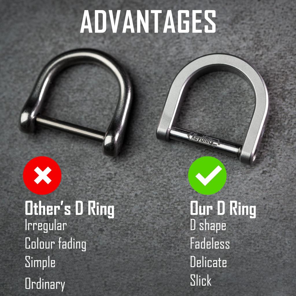 [KeyUnity] D ring screw type 17mm KA17 d ring titanium