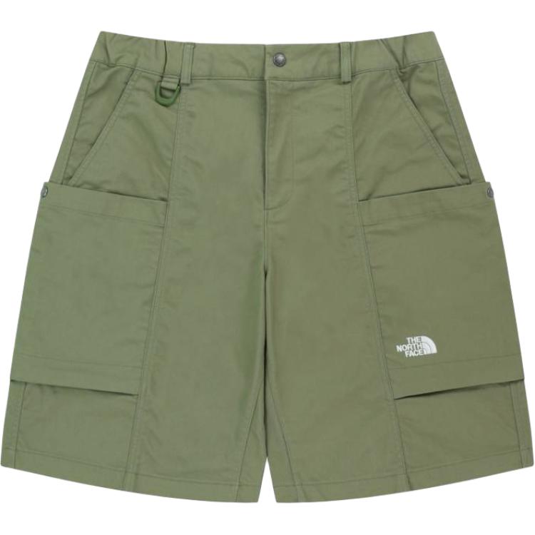 The North Face Однотонные мужские шорты-карго с карманами на молнии Зеленые NS6NR02L