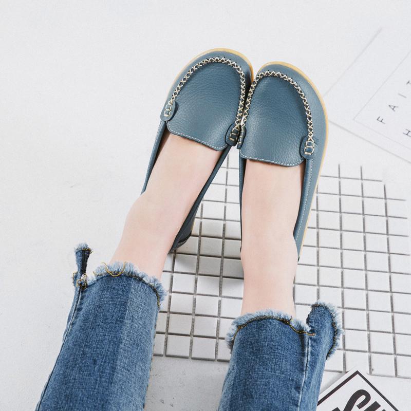 Модные женские туфли Zanpace из натуральной кожи, женские мокасины, мокасины для мам, мягкие повседневные женские туфли для вождения, балетки, туфли на платформе