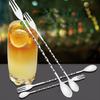 Spiral Long Stirring Double-ended Handle Cocktail Coffee Spoon Stainless Steel