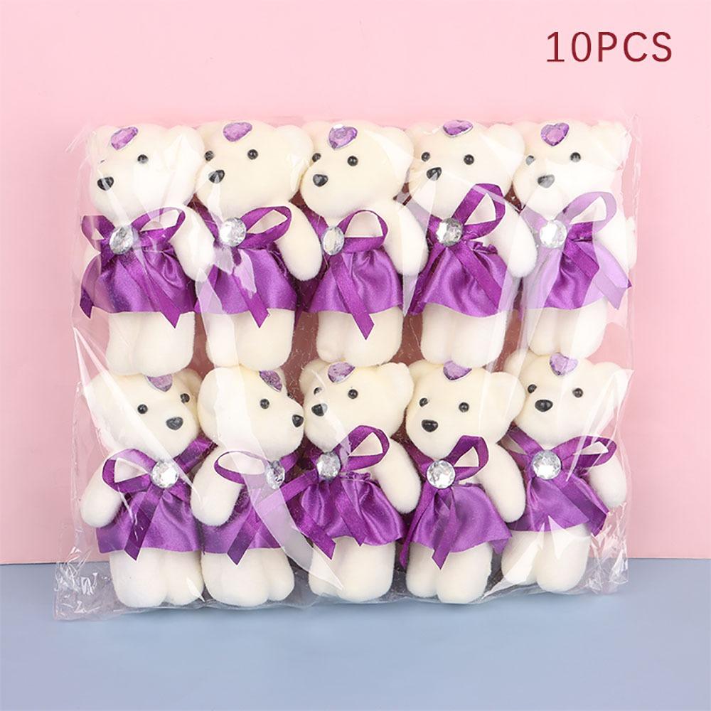 10 шт./набор Милая кукла-медведь Мультяшные плюшевые игрушки Новые аксессуары для букета с медведем