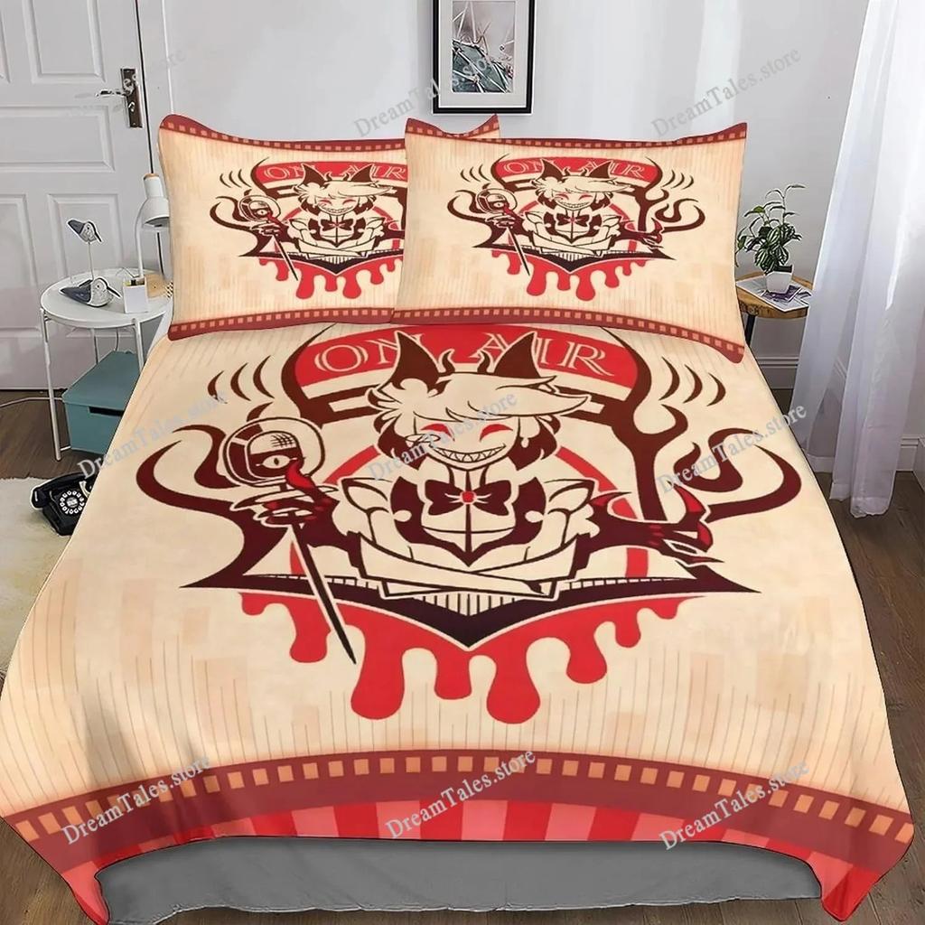 Игровой Набор Постельного Белья Пододеяльник Наволочка Hazbin Hotel для Взрослых Мальчика Девочки Украшение Спальни Чарли Односпальный Двуспальный Большой Размер029