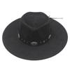 European and American suede cowboy hat retro versatile hat jazz hat big edge top hat