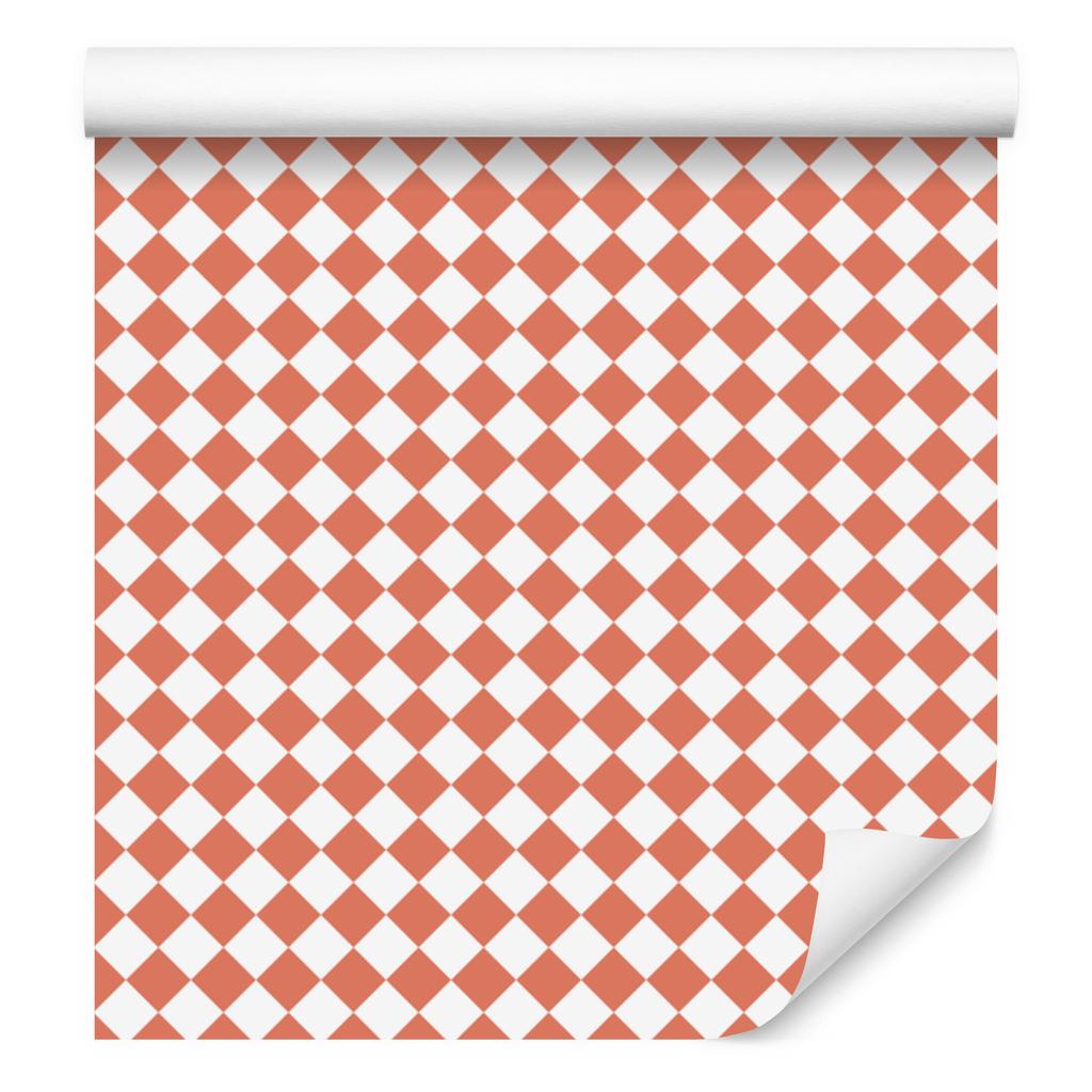 Wallpaper Geometric rhombuses background coral, center coral 50x1000