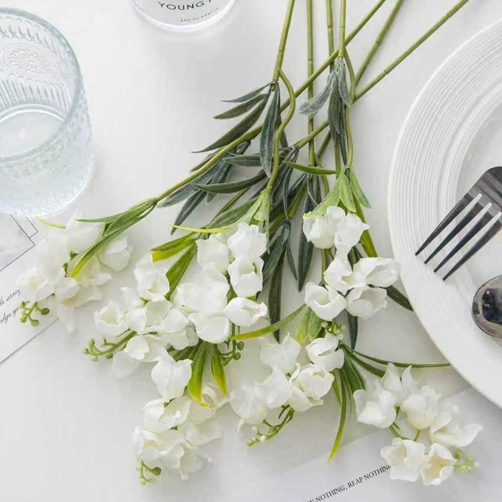 5/10Pcs Artificial Flowers Canterbury Bells Christmas Home Room Vase Table Decor Outdoor Garden Bonsai Festival Wedding Gift Box
