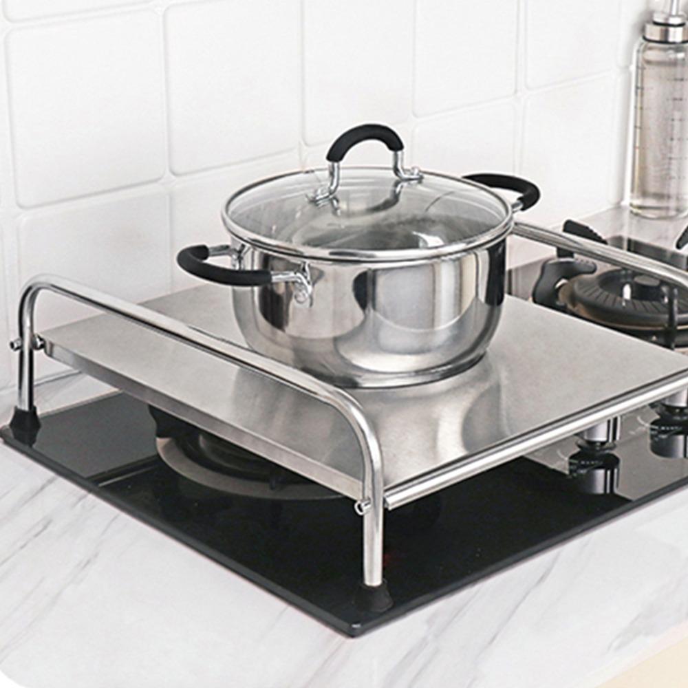 Stainless Steel Electric Stove Stand Silver Stove Top Organizer Kitchen Countertop