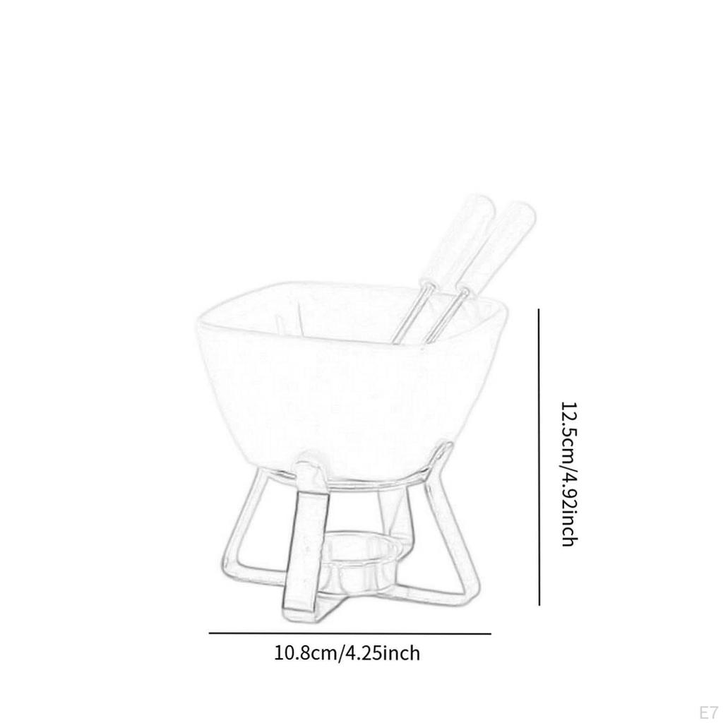 Шоколадное фондю, подогреватель для масла, малая кухонная техника, креативная кастрюлька с 2 вилками