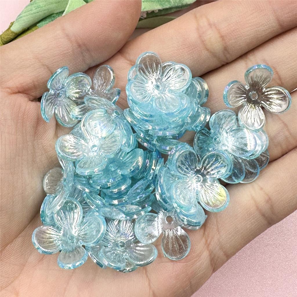 Браслет 15,8 мм, материалы ручной работы, акриловая шпилька, серьги, аксессуары, маленькие цветочные бусины, 100 шт., прозрачные хрустальные модные аксессуары