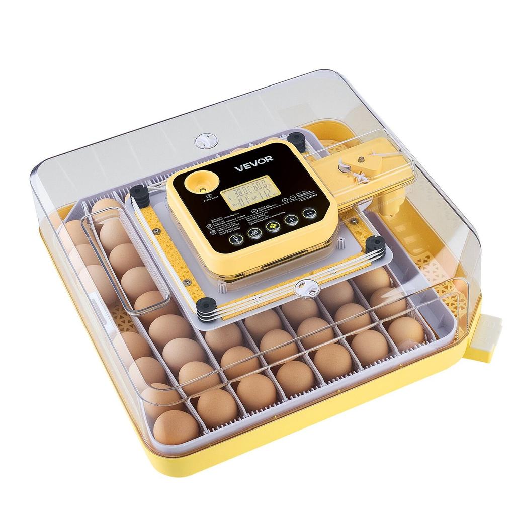48 Egg Incubator, Automatic Egg Turner with LED Candler, Temperature Display & Auto Humidity Control, 360° View Clear Window, Poultry Eggs Incubator