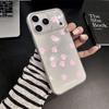 Розовый блестящий мягкий чехол для телефона Pink Little Paws для Apple 17 Pro Max
