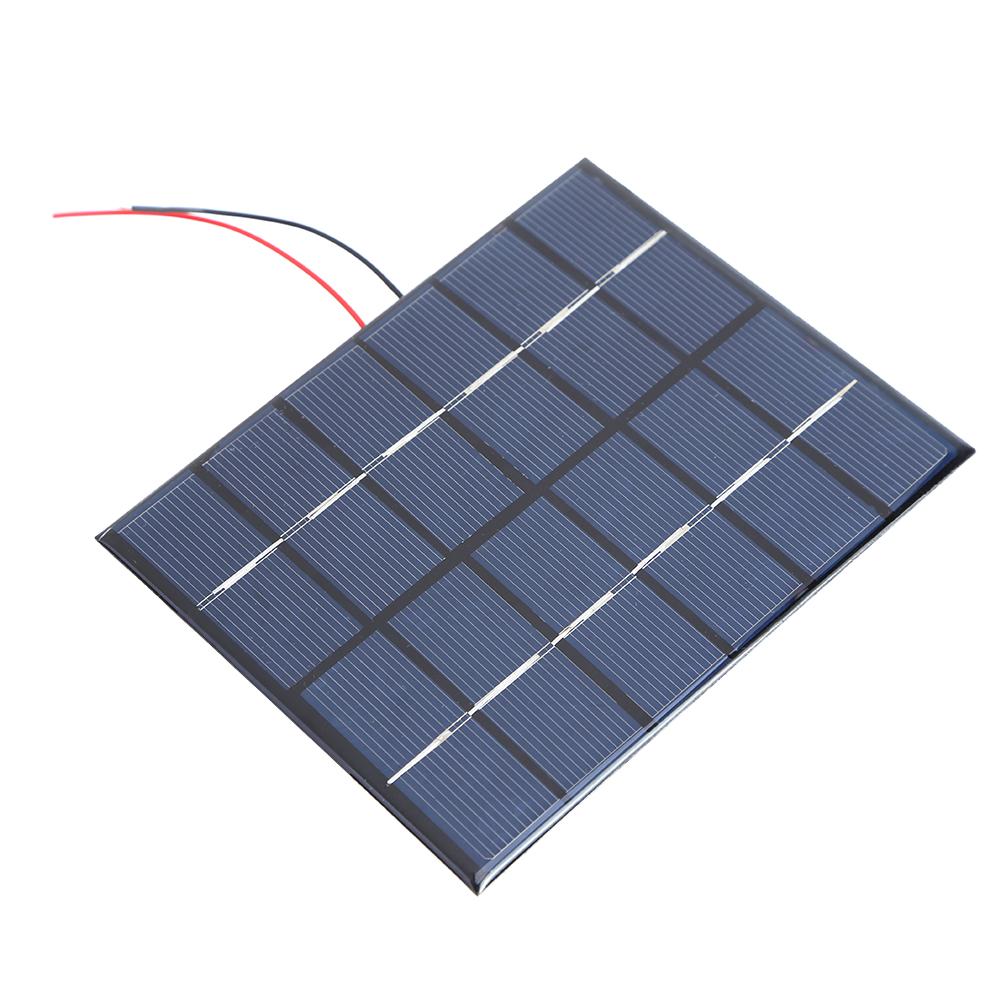 2W 6V Solar Panel High Efficiency Solar Charger Panel Portable Solar Panel for Low Power Electrical Appliances 4