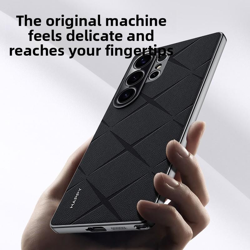 Чехол для Samsung Galaxy S26 Ultra Роскошный чехол-накладка из веганской кожи с защитой объектива для телефона Samsung S26 Plus S26Ultra