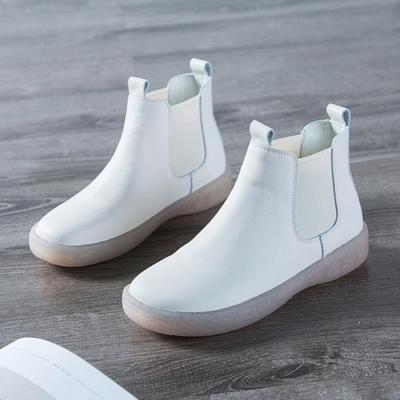 Сапоги женские новые ретро мягкие подошвы коровьей кожи женские сапоги большие размеры короткие сапоги женская обувь ботильоны для женщин женская обувь