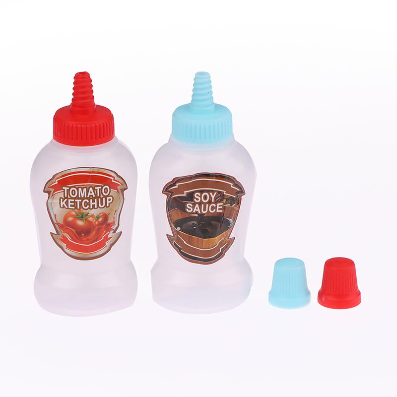 4 шт. Мини-бутылочка для соуса 40 мл, контейнеры для кетчупа, меда, томатов, салата, многоразовые переносные банки для соуса, дозаторы для приправ