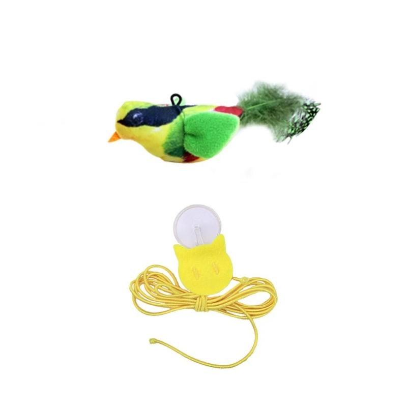 Игрушка для кошек Птица Чирикающая Интерактивная игрушка-птица Дразнящий воробей Забавная игрушка для упражнений для домашних кошек для игры и упражнений