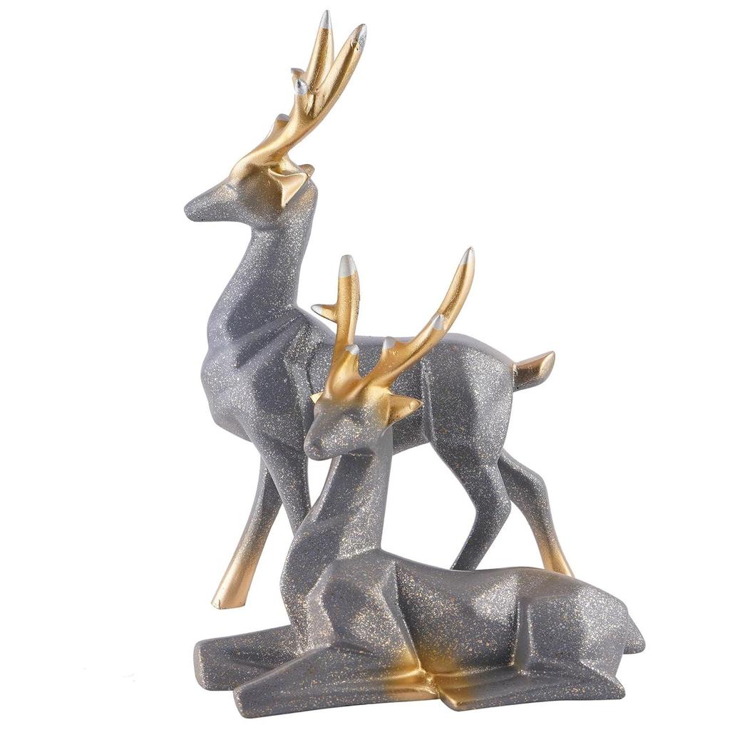 Deer Statues for Home Decor, Decorative Animal Figurines Sculptures, Living Room, Bedroom, Kitchen, Dining Room, Showpiece