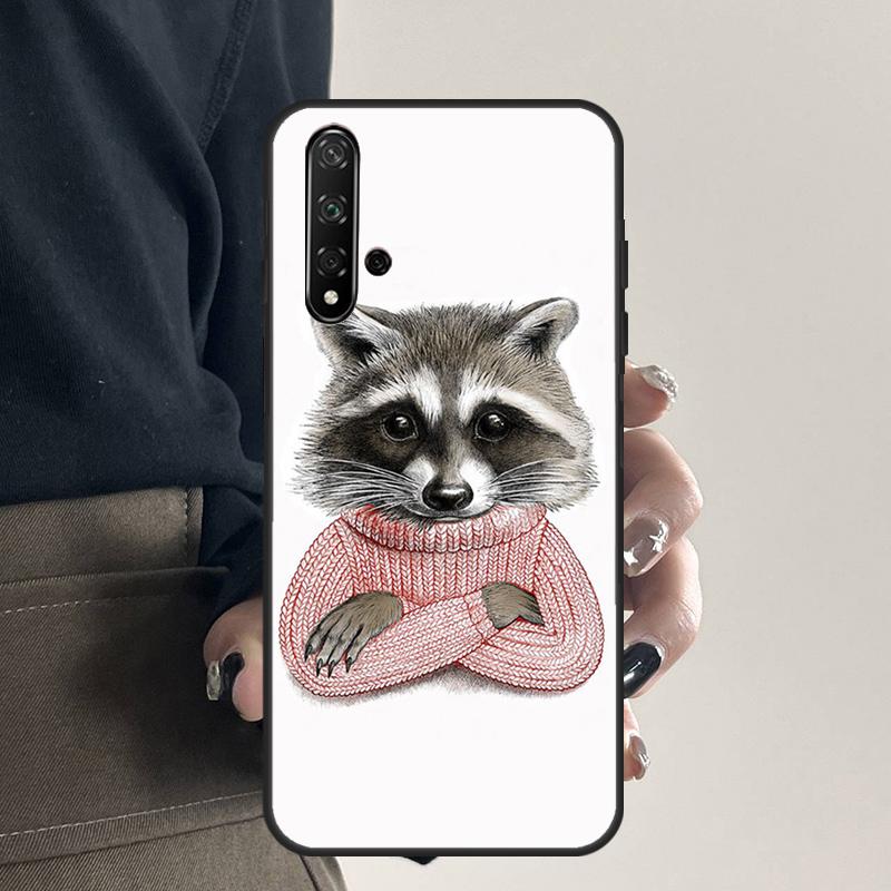 Raccoon Animal For Huawei Nova 12i 11i 8i 12s 9 10 SE Y91 Y90 Y60 Y70 Y72 Y61 P20 P40 P30 Lite P60 Pro Case
