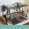 Aissiora Сушилка для посуды, сушилка для посуды, кухонная утварь, над раковиной, для хранения, тарелка для сушки тарелок, разделочная доска для палочек для еды, усиленная, высокая, автоматическая