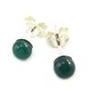 [M7015] - Green Agate 'Mineralia' Earrings - 4 Mm