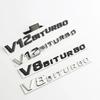 3D Хромированный Черный V8 V12 BITURBO Надпись Значок Эмблема Наклейка на Крыло для Mercedes Benz AMG логотип E63 CL63 CLS63 G63 ML63 S63 SL63