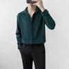 Spring New Men'S Long Sleeved Shirt, High-End, Fashionable, Versatile, Solid Color Shirt, Men'S Light Mature Style, Inch Shirt, Men