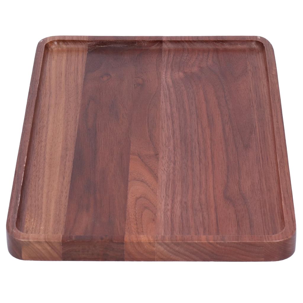 Подставка из грецкого ореха, квадратная декоративная тарелка для фруктов, десертная тарелка, поднос, деревянная тарелка для барбекю 34x23x2