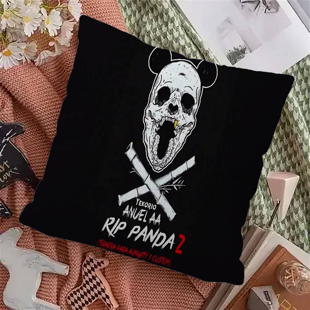 Классический рэпер Anuel AA Музыка Персонализированная картинка текст домашние декоративные подушки Бытовые подарки 45x45см