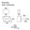 Musiclily Pro 3L+3R Guitar Tuners and Tuner Pegs for Electric/Acoustic Guitars, Chrome